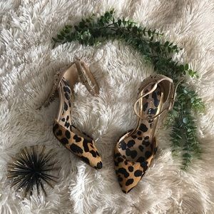 Gianni Bini Leopard Jewel Heels
